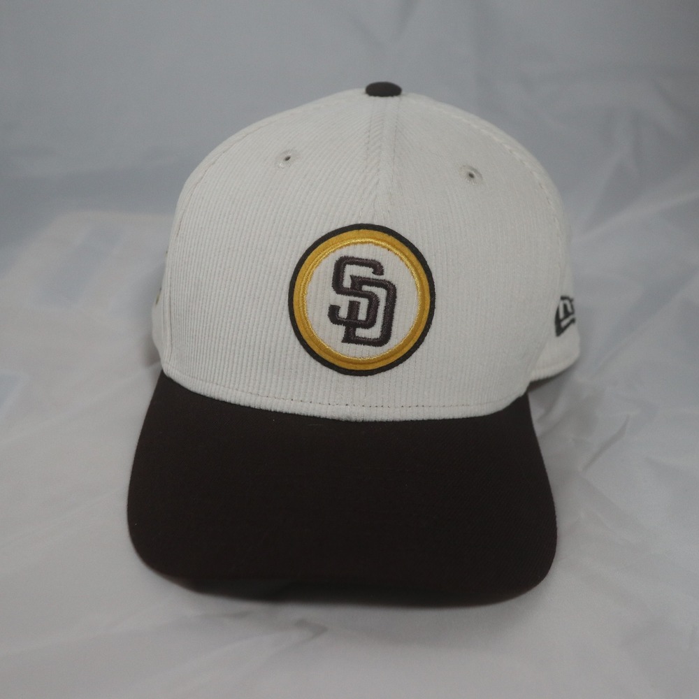 New Era San Diego Padres Corduroy Snapback Hat Off White Brown